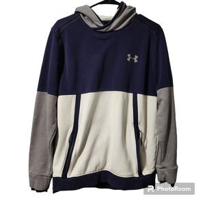 Under Armour Threadborne Sweater Mens Sz Medium Pull Ove Hoodie  Color Block